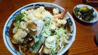 初めて天ぷら蕎麦を