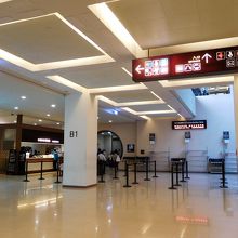 地下１階の団体オーディオガイド受付。誰もいません。