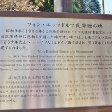 説明のプレート