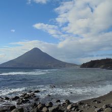 長崎鼻から見た開聞岳