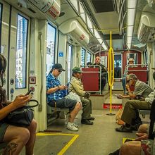 車内です。検閲は　なかったですが　時々あるらしいので　注意！