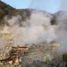 ホテルに隣接している温泉地獄