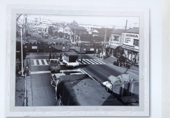 懐かしい環七踏切の世田谷線若林駅