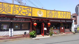 独特の形をしたギョーザとさほど辛くない担々麺