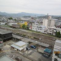 目の前が日田駅