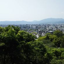 墓から見える京都市
