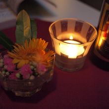 テーブルのキャンドル