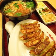 Gyoza restaurant which you can be used as fast food at Chiba station