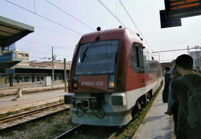 中央駅の裏側、小さな駅です