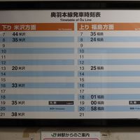 峠駅の時刻表です。