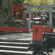 有子山に登る道に神社の参道があります。