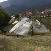 里山の風景が美しい