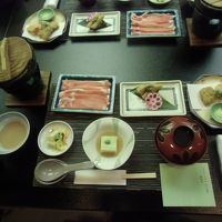 1泊目の夕食、豚しゃぶ