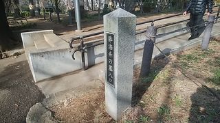 洗足池のほとり