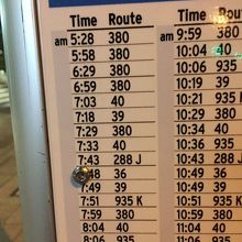 バス停の時刻表