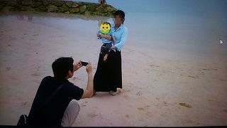 アメリカンビレッジの近くのビーチ