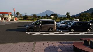 桜島を見ながら食事できます