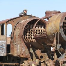 蒸気機関車です
