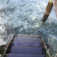 テラスから直接、海に入れます。