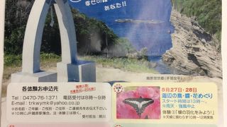 白い鳥居が印象的。毎年7月には大名行列祭りも。