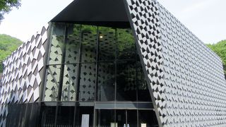 金山城の復元模型があります