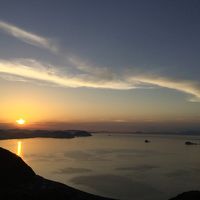 部屋からの夕日