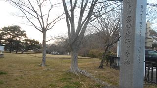 周りの森の木々に囲まれて残されている空間に立って思いを巡らす