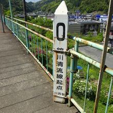 錦川鉄道の営業上の起点駅。