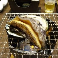 追加料理の鮑の踊り焼き