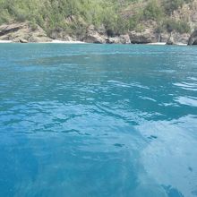 ボンニブルーといわれる濃い青の海が魅力