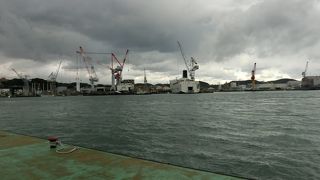 大歳神社と唐戸桟橋と巌流島から見えました