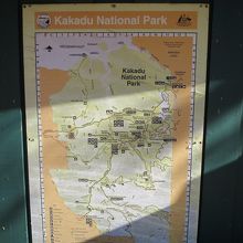 カカドゥ国立公園の地図