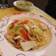 シーフード塩パスタ