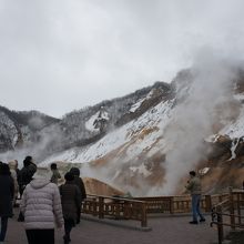 白い煙がもこもこ