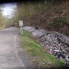 五月半ばでも残雪が見られました