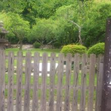 柵で囲まれています