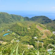 二重カルデラの景観が一番キレイに見えます