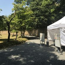 入り口先にある当日券配布テント