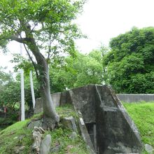 既に公園と一体化？旧通信所跡・・・