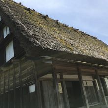 茅葺き屋根の厚さがすごいね