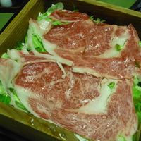 晩ごはん；お肉、おいしかった～