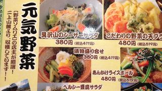 奈良県産野菜を使った居酒