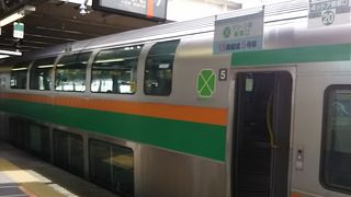 水戸方面から小田原まで電車が繋がっています。