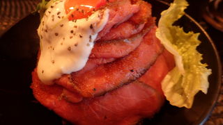 念願のローストビーフ丼