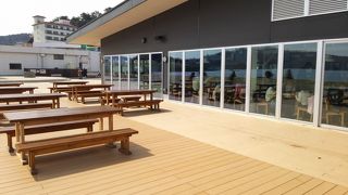 地元のものがいただけて眺めも良し