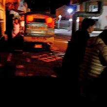 歩道橋がテーブル