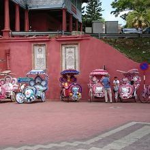 オランダ広場で客待ち