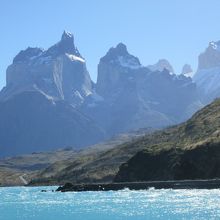 ペオエ湖畔から見ています
