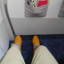 １列目のシートは足元広々してる