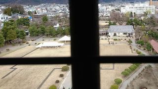 天守閣から大きさを確認